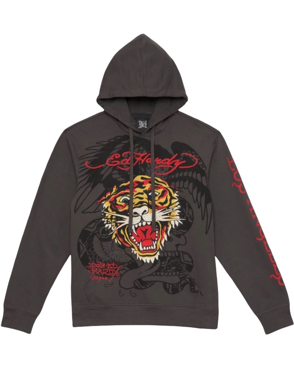 NWOT Ed Hardy Black Graphic Tiger Women 1X